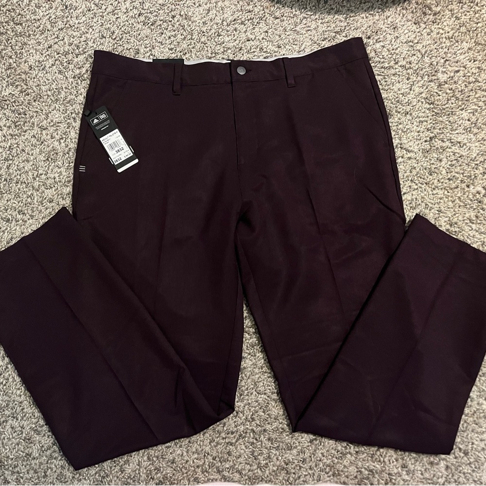 Adidas Men's Deep Burgundy Golf Pants
